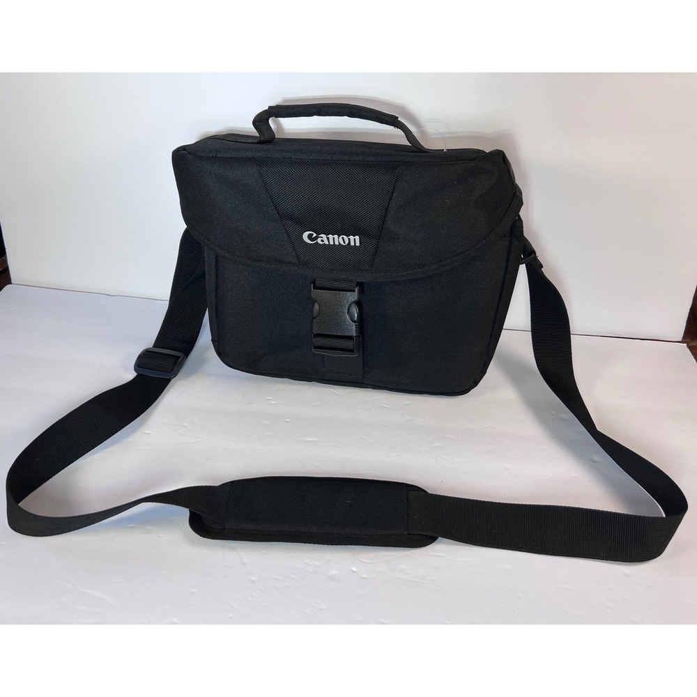 Canon Camera Shoulder Bag Black Nylon Padded Case with Adjustable Strap